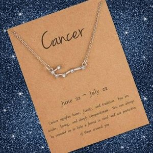 Cancer Zodiac Constellation Necklace Celestial